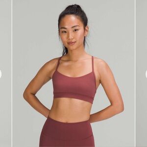 Lululemon Lunar New Year Flow Y Nulu Bra *Light Support, B/C Cup Smoky Red